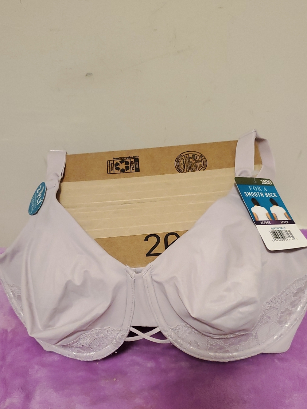PrettyLittleThing Light Lavender Underwire Lace-Trim Bra
